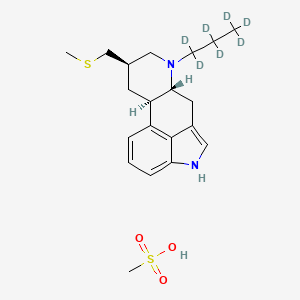 (6aR,9R,10aR)-7-(1,1,2,2,3,3,3-heptadeuteriopropyl)-9-(methylsulfanylmethyl)-6,6a,8,9,10,10a-hexahydro-4H-indolo[4,3-fg]quinoline;methanesulfonic acid