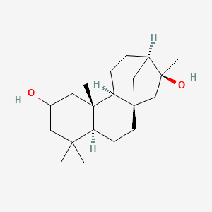 molecular formula C20H34O2 B1151649 (1R,4S,9S,10S,13R,14S)-5,5,9,14-Tetramethyltetracyclo[11.2.1.01,10.04,9]hexadecane-7,14-diol CAS No. 34302-37-9