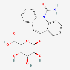 molecular formula C₂₁H₂₀N₂O₈ B1151652 (3S,4S,5S,6S)-6-(11-carbamoylbenzo[b][1]benzazepin-5-yl)oxy-3,4,5-trihydroxyoxane-2-carboxylic acid 