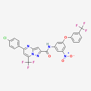 5-(4-chlorophenyl)-N-{3-nitro-5-[3-(trifluoromethyl)phenoxy]phenyl}-7-(trifluoromethyl)pyrazolo[1,5-a]pyrimidine-2-carboxamide