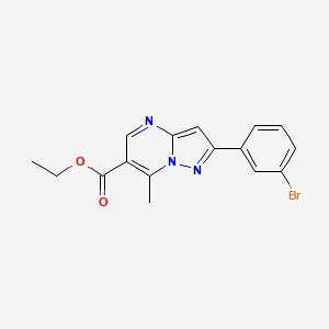 Ethyl 2-(3-bromophenyl)-7-methylpyrazolo[1,5-a]pyrimidine-6-carboxylate