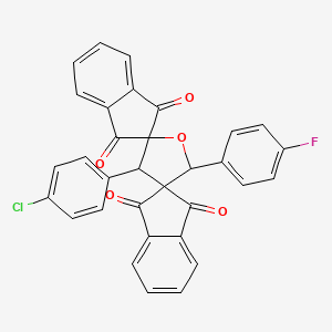 3'-(4-Chlorophenyl)-5'-(4-fluorophenyl)dispiro[indene-2,2'-furan-4',2''-indene]-1,1'',3,3''-tetrone