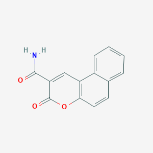 molecular formula C14H9NO3 B11516565 3-oxo-3H-benzo[f]chromene-2-carboxamide 