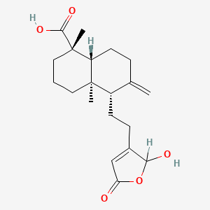 molecular formula C20H28O5 B1151657 16-羟基-8(17),13-拉巴二烯-15,16-醛-19-酸 CAS No. 691009-85-5