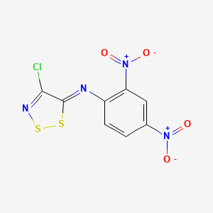 molecular formula C8H3ClN4O4S2 B11516579 4-chloro-N-(2,4-dinitrophenyl)dithiazol-5-imine 