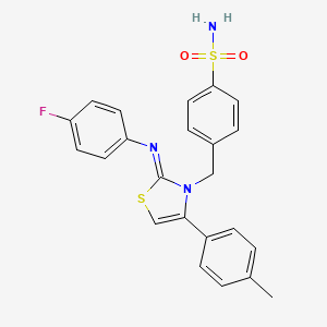 4-{[(2Z)-2-[(4-fluorophenyl)imino]-4-(4-methylphenyl)-1,3-thiazol-3(2H)-yl]methyl}benzenesulfonamide