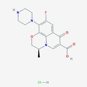 molecular formula C₁₇H₁₉ClFN₃O₄ B1151659 Desmethyl Levofloxacin Hydrochloride 