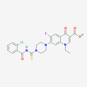 7-[4-[(2-Chlorobenzoyl)carbamothioyl]piperazin-1-yl]-1-ethyl-6-fluoro-4-oxoquinoline-3-carboxylic acid