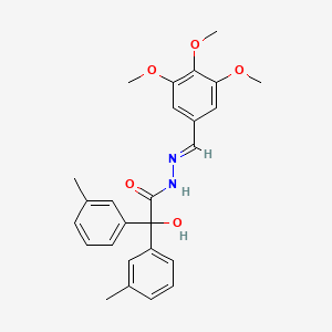 2-hydroxy-2,2-bis(3-methylphenyl)-N'-[(E)-(3,4,5-trimethoxyphenyl)methylidene]acetohydrazide