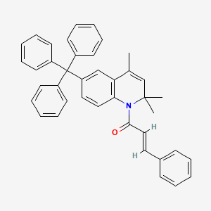 (2E)-3-phenyl-1-(2,2,4-trimethyl-6-tritylquinolin-1(2H)-yl)prop-2-en-1-one