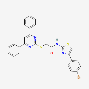 N-[4-(4-bromophenyl)-1,3-thiazol-2-yl]-2-[(4,6-diphenylpyrimidin-2-yl)sulfanyl]acetamide