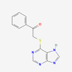 molecular formula C13H10N4OS B11516702 1-phenyl-2-(7H-purin-6-ylsulfanyl)ethanone CAS No. 5454-50-2