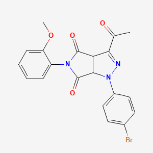 3-acetyl-1-(4-bromophenyl)-5-(2-methoxyphenyl)-3a,6a-dihydropyrrolo[3,4-c]pyrazole-4,6(1H,5H)-dione