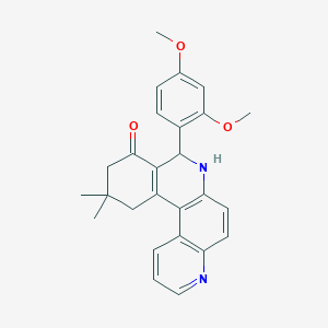 8-(2,4-dimethoxyphenyl)-11,11-dimethyl-8,10,11,12-tetrahydrobenzo[a][4,7]phenanthrolin-9(7H)-one