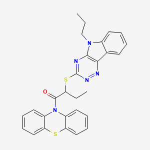 1-(10H-Phenothiazin-10-YL)-2-({5-propyl-5H-[1,2,4]triazino[5,6-B]indol-3-YL}sulfanyl)butan-1-one