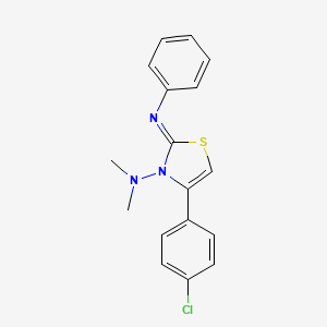 (2Z)-4-(4-chlorophenyl)-N,N-dimethyl-2-(phenylimino)-1,3-thiazol-3(2H)-amine