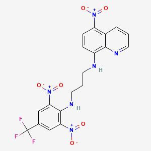 N-(2,6-Dinitro-4-trifluoromethyl-phenyl)-N'-(5-nitro-quinolin-8-yl)-propane-1,3-diamine