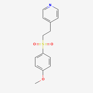 molecular formula C14H15NO3S B11516786 4-{2-[(4-Methoxyphenyl)sulfonyl]ethyl}pyridine 