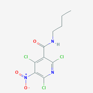 molecular formula C10H10Cl3N3O3 B11516798 N-butyl-2,4,6-trichloro-5-nitropyridine-3-carboxamide 