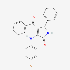 3-[(4-bromophenyl)amino]-5-phenyl-4-(phenylcarbonyl)-1,5-dihydro-2H-pyrrol-2-one