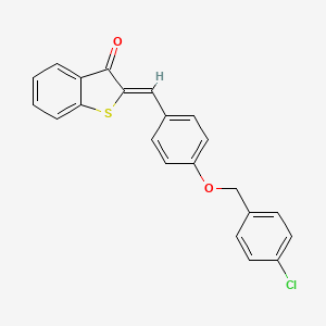 (2Z)-2-{4-[(4-chlorobenzyl)oxy]benzylidene}-1-benzothiophen-3(2H)-one