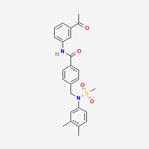 N-(3-acetylphenyl)-4-{[(3,4-dimethylphenyl)(methylsulfonyl)amino]methyl}benzamide