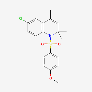 Quinoline, 1,2-dihydro-6-chloro-1-(4-methoxyphenylsulfonyl)-2,2,4-trimethyl-