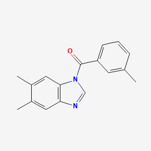 (5,6-dimethyl-1H-benzimidazol-1-yl)(3-methylphenyl)methanone