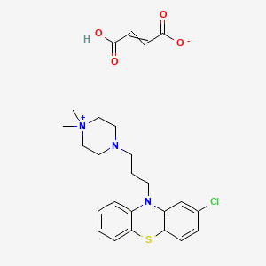 molecular formula C₂₅H₃₀ClN₃O₄S B1151685 2-Chloro-10-[3-(4,4-dimethylpiperazin-4-ium-1-yl)propyl]phenothiazine;4-hydroxy-4-oxobut-2-enoate 