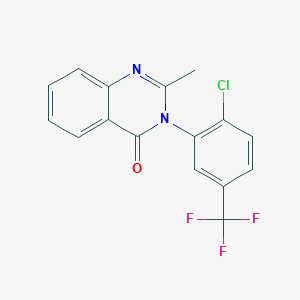 molecular formula C16H10ClF3N2O B11516857 3-(2-Chloro-5-trifluoromethyl-phenyl)-2-methyl-3H-quinazolin-4-one 