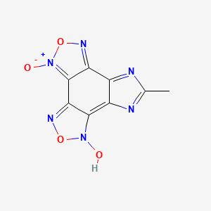 molecular formula C8H4N6O4 B11516905 8-methyl-7H-imidazo[4,5-e][1,2,5]oxadiazolo[3,4-g][2,1,3]benzoxadiazole 3,6-dioxide (non-preferred name) 