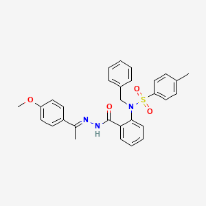 N-benzyl-N-[2-({(2E)-2-[1-(4-methoxyphenyl)ethylidene]hydrazinyl}carbonyl)phenyl]-4-methylbenzenesulfonamide