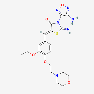 3-(4-Amino-1,2,5-oxadiazol-3-yl)-5-{3-ethoxy-4-[2-(4-morpholinyl)ethoxy]benzylidene}-2-imino-1,3-thiazolidin-4-one