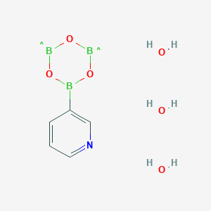 molecular formula C₁₅H₁₂B₃N₃O₃·3H₂O B1151697 3-Pyridylboroxin, Trihydrate 