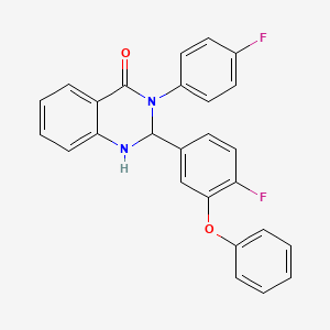 2-(4-fluoro-3-phenoxyphenyl)-3-(4-fluorophenyl)-2,3-dihydro-4(1H)-quinazolinone