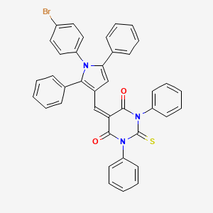 5-{[1-(4-bromophenyl)-2,5-diphenyl-1H-pyrrol-3-yl]methylidene}-1,3-diphenyl-2-thioxodihydropyrimidine-4,6(1H,5H)-dione