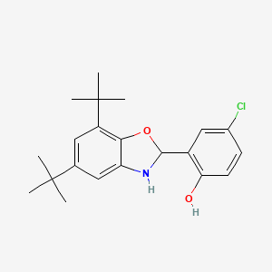 4-Chloro-2-(5,7-di-tert-butyl-2,3-dihydro-1,3-benzoxazol-2-yl)phenol