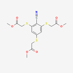 Methyl ({2-cyano-3,5-bis[(2-methoxy-2-oxoethyl)thio]phenyl}thio)acetate