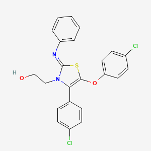 2-[(2Z)-5-(4-chlorophenoxy)-4-(4-chlorophenyl)-2-(phenylimino)-1,3-thiazol-3(2H)-yl]ethanol