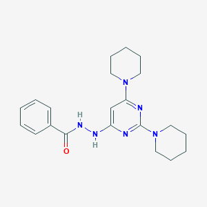 N'-[2,6-di(piperidin-1-yl)pyrimidin-4-yl]benzohydrazide