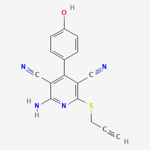 2-Amino-4-(4-hydroxyphenyl)-6-(2-propynylsulfanyl)-3,5-pyridinedicarbonitrile