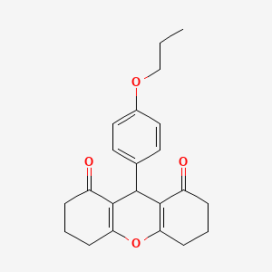 molecular formula C22H24O4 B11517132 9-(4-propoxyphenyl)-3,4,5,6,7,9-hexahydro-1H-xanthene-1,8(2H)-dione 