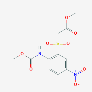 Methyl ({2-[(methoxycarbonyl)amino]-5-nitrophenyl}sulfonyl)acetate