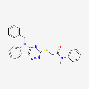 2-({5-Benzyl-5H-[1,2,4]triazino[5,6-B]indol-3-YL}sulfanyl)-N-methyl-N-phenylacetamide