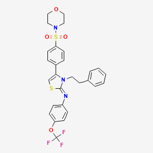 N-[(2Z)-4-[4-(morpholin-4-ylsulfonyl)phenyl]-3-(2-phenylethyl)-1,3-thiazol-2(3H)-ylidene]-4-(trifluoromethoxy)aniline