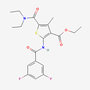 Ethyl 5-(diethylcarbamoyl)-2-{[(3,5-difluorophenyl)carbonyl]amino}-4-methylthiophene-3-carboxylate