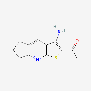 1-(3-amino-6,7-dihydro-5H-cyclopenta[b]thieno[3,2-e]pyridin-2-yl)ethanone