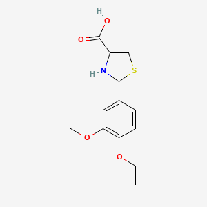 2-(4-Ethoxy-3-methoxyphenyl)-1,3-thiazolidine-4-carboxylic acid