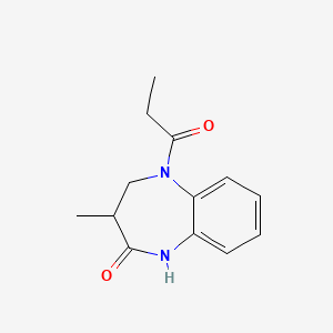 3-methyl-5-propanoyl-1,3,4,5-tetrahydro-2H-1,5-benzodiazepin-2-one