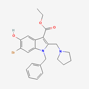 ethyl 1-benzyl-6-bromo-5-hydroxy-2-(pyrrolidin-1-ylmethyl)-1H-indole-3-carboxylate